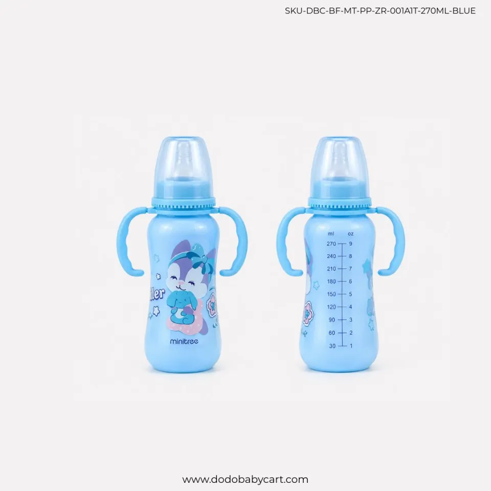 MINITREE Feeding Bottle with Dual Handles, 270 ml — Blue