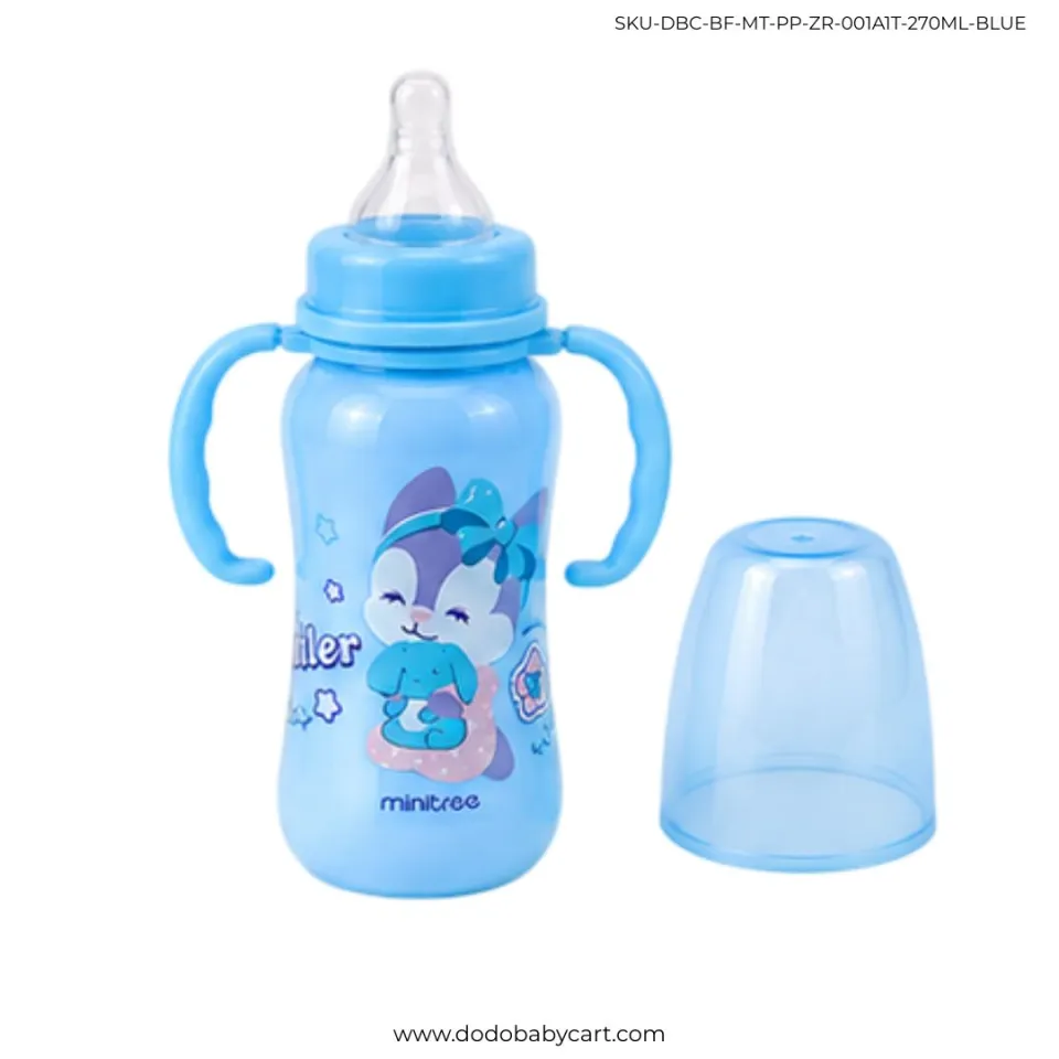 MINITREE Feeding Bottle with Dual Handles, 270 ml — Blue