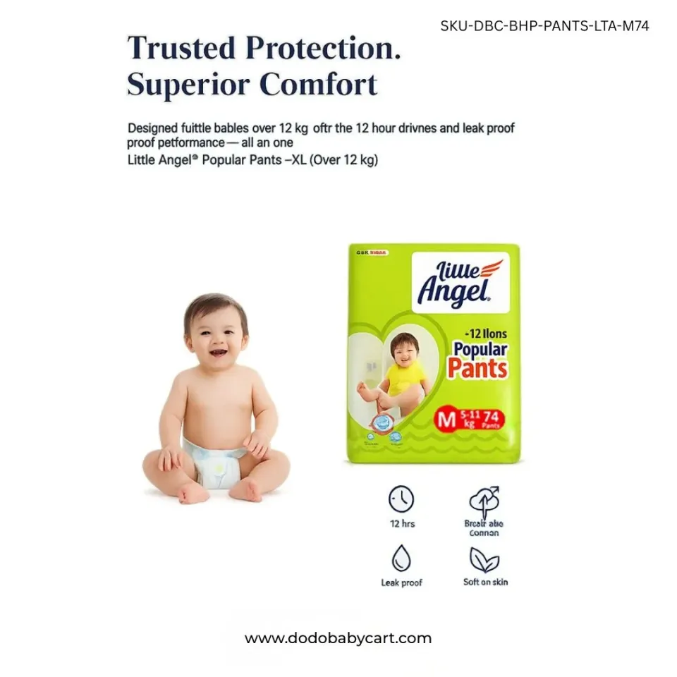 Little Angel Popular Diaper Pants — M
