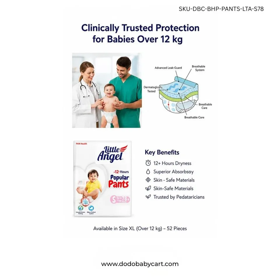 Little Angel Popular Diaper Pants — S