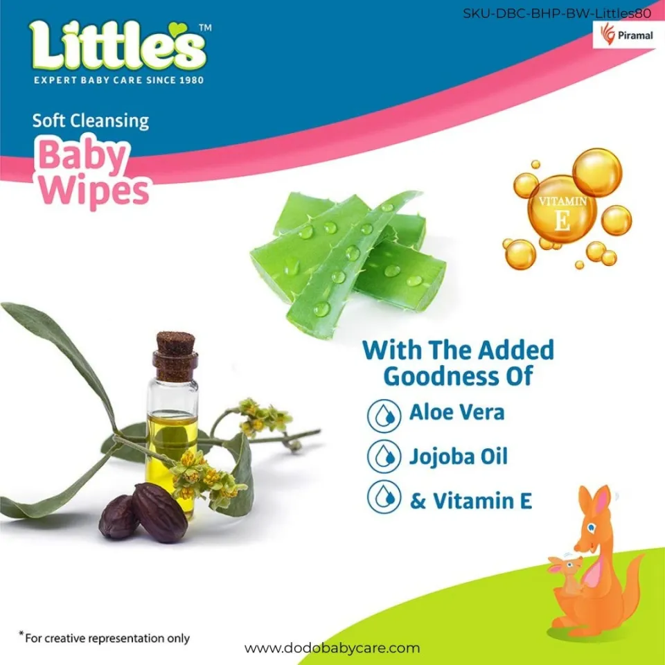 Littles Baby Wipes, 80 wipes