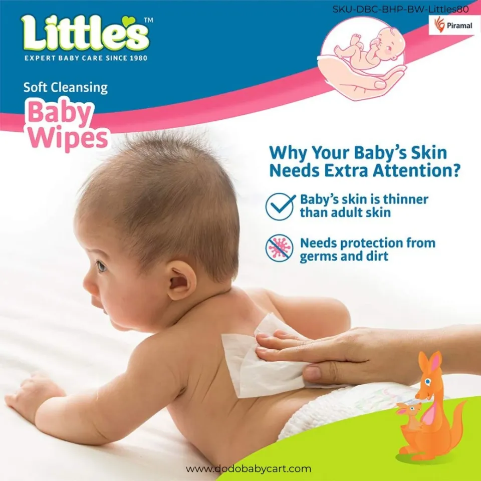 Littles Baby Wipes, 80 wipes