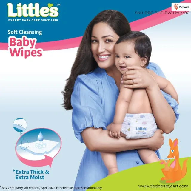 Littles Baby Wipes, 80 wipes