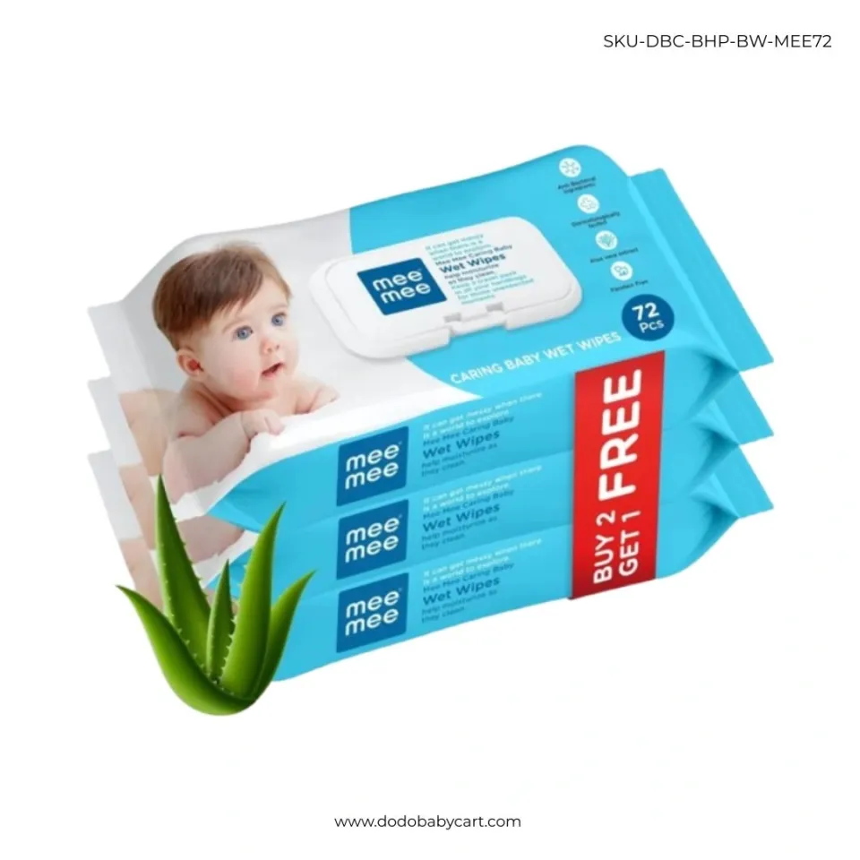 Mee Mee Baby Wet Wipes, 72 wipes