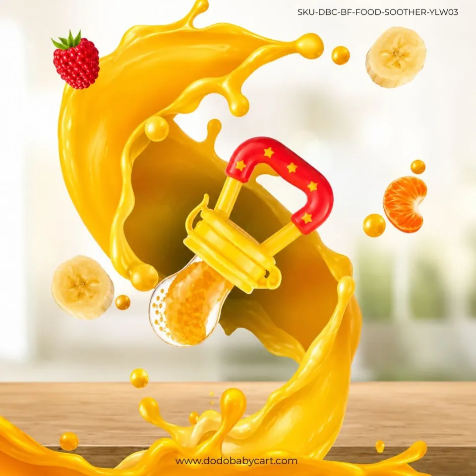Ultra Care Silicone Baby Fruit Feeder — Yellow