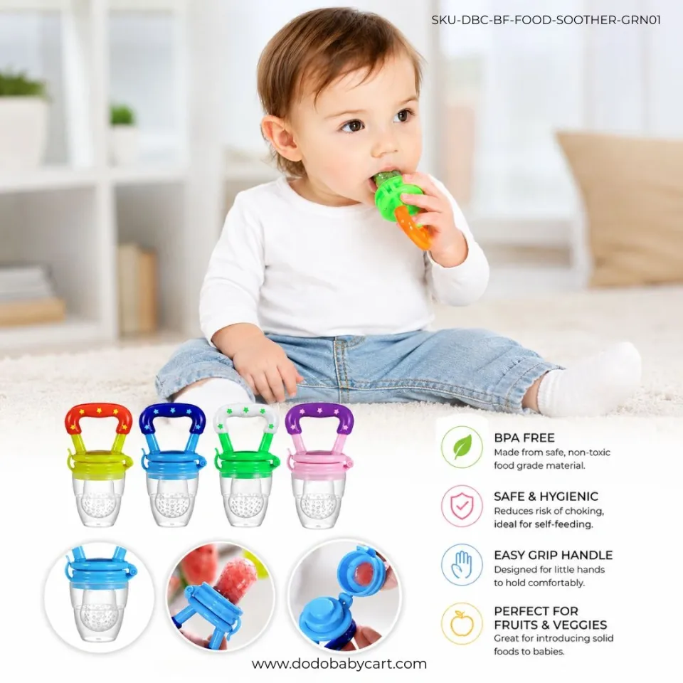 Ultra Care Silicone Baby Fruit Feeder — Green