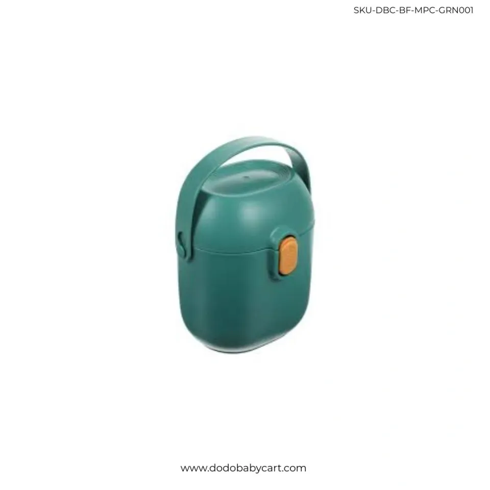 Baby Milk Powder Container with Spoon — Dark green