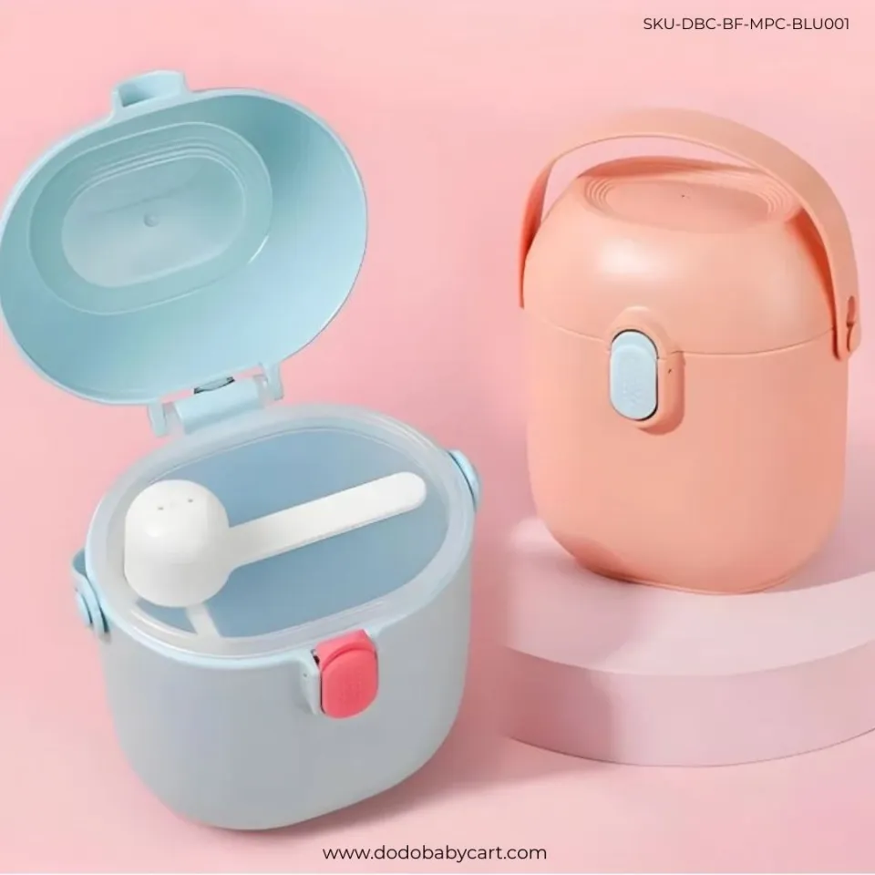 Baby Milk Powder Container with Spoon — Blue